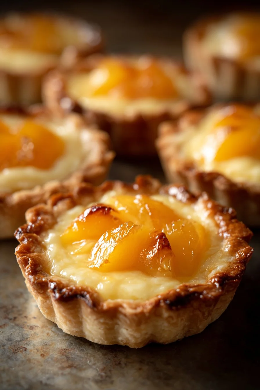 Mini Peach and Cream Cheese Tarts