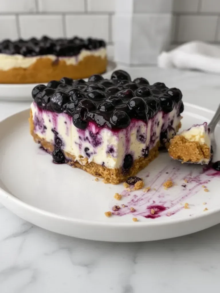 No Bake Blueberry Cheesecake