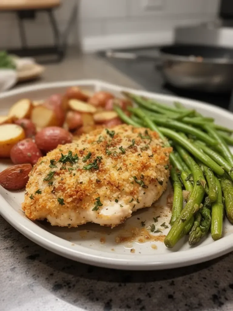 Parmesan-Crusted Chicken Sheet Pan Dinner Recipe