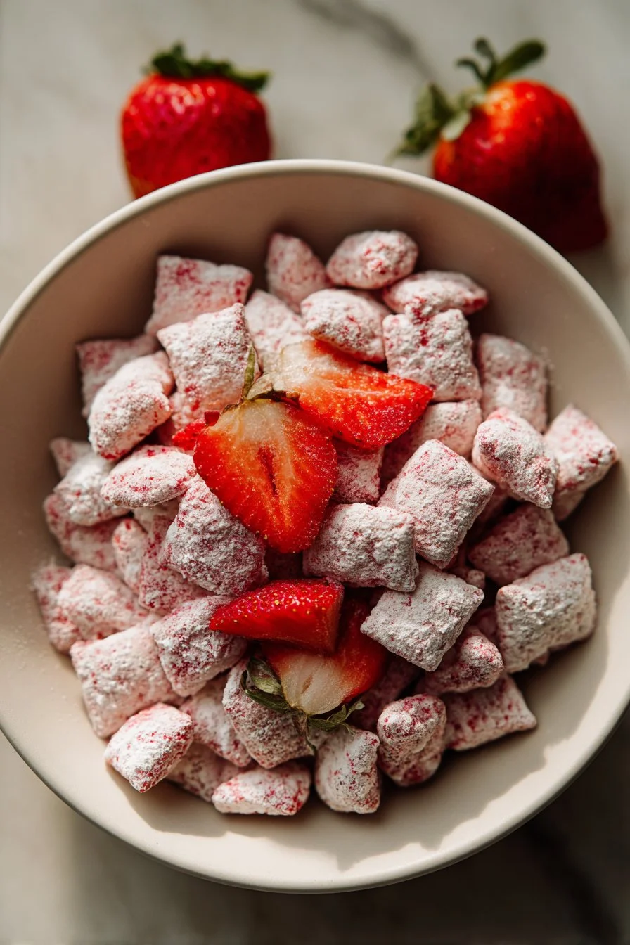 Quick Strawberry Shortcake Puppy Chow