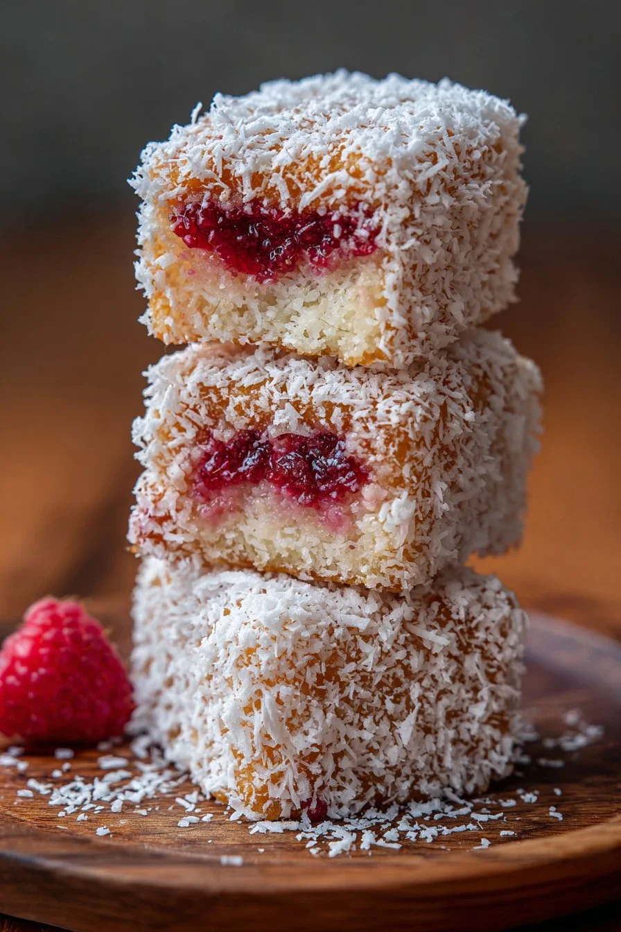 Raspberry Lamingtons
