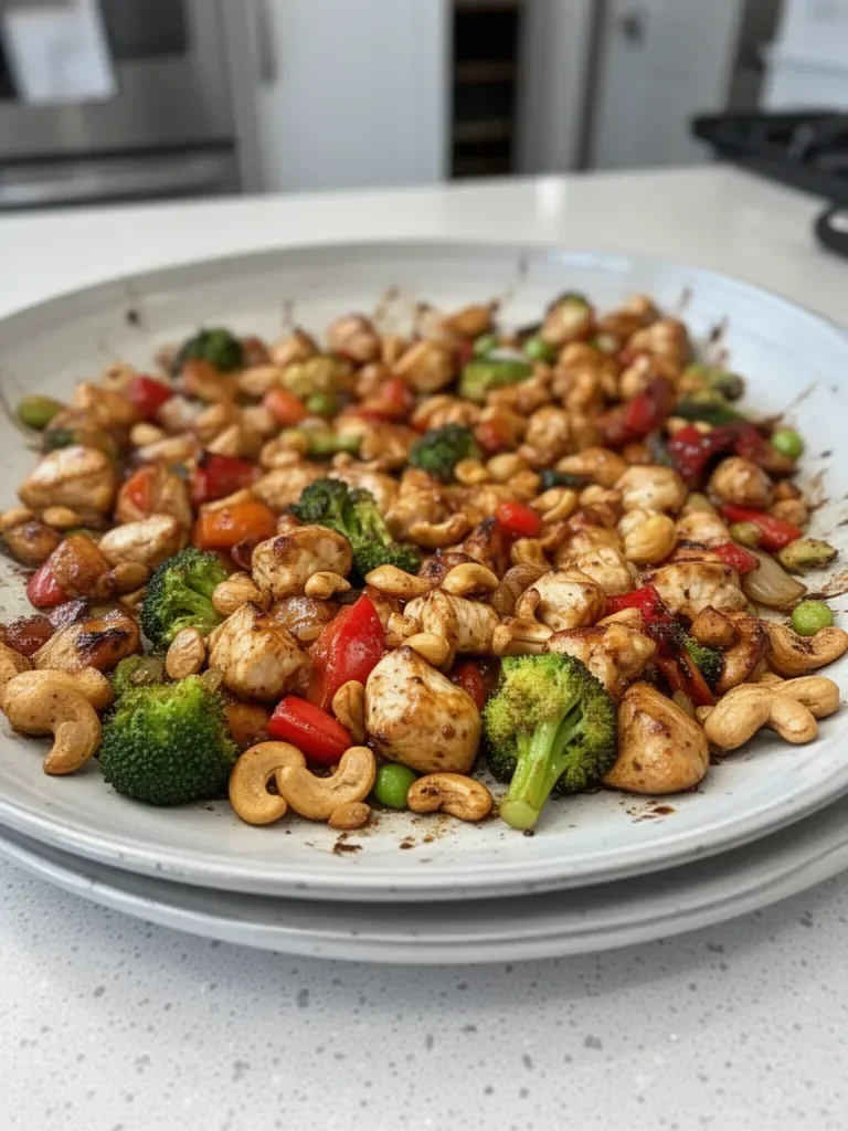 Sheet Pan Cashew Chicken