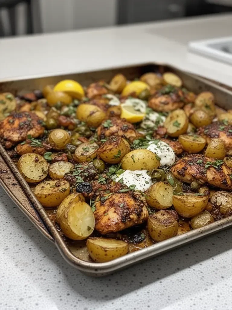Sheet Pan Lemon Balsamic Chicken and Potatoes