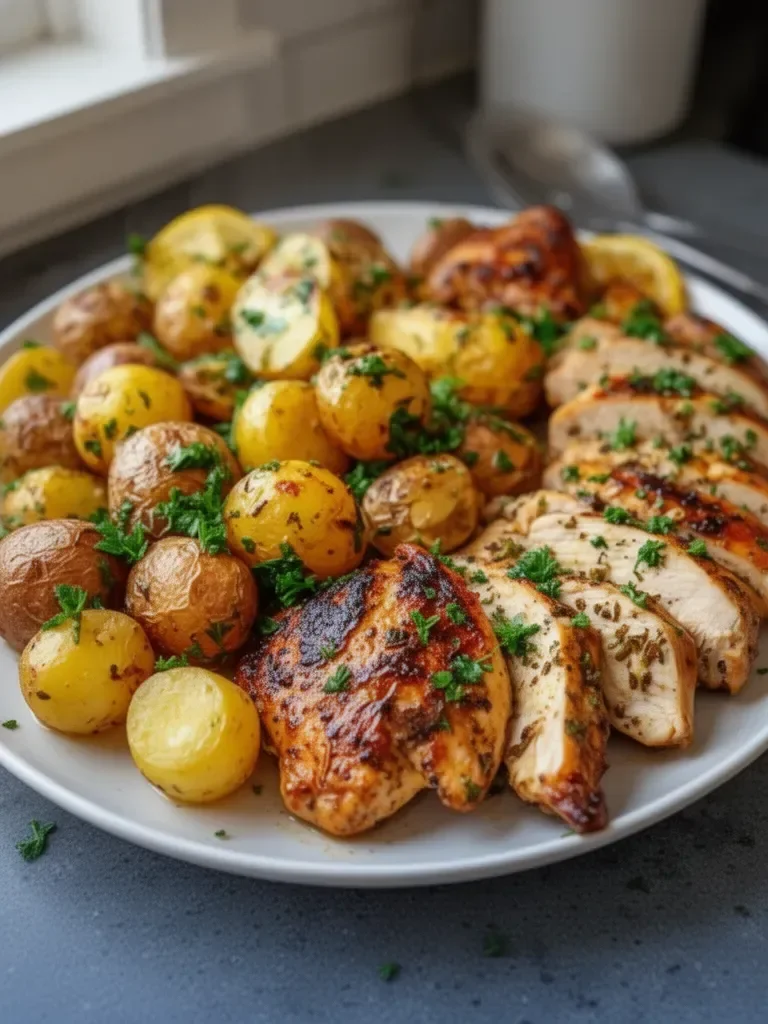 Sheet Pan Lemon Balsamic Chicken and Potatoes Made Easy!