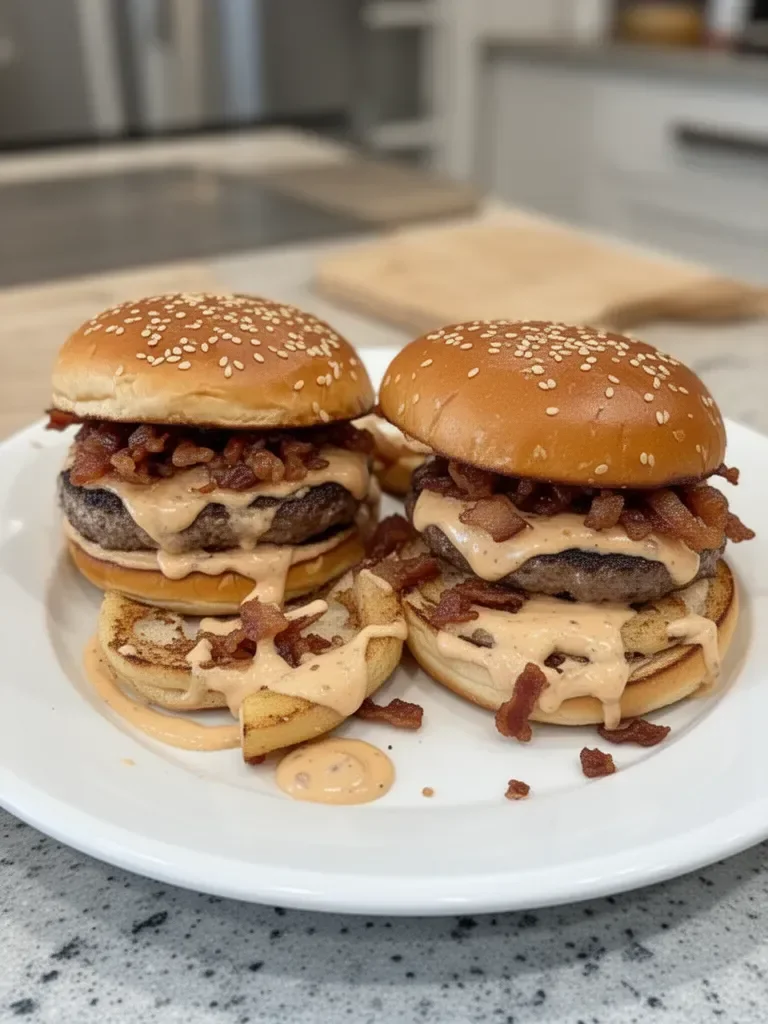Smash Burgers with Baconnaise Sauce for Ultimate Flavor