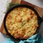 Delicious Smoked Gouda & Cabbage Bake dish served warm