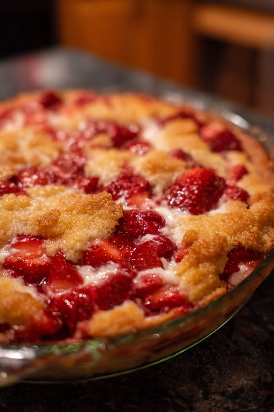 Strawberry Cheesecake Dump Cake