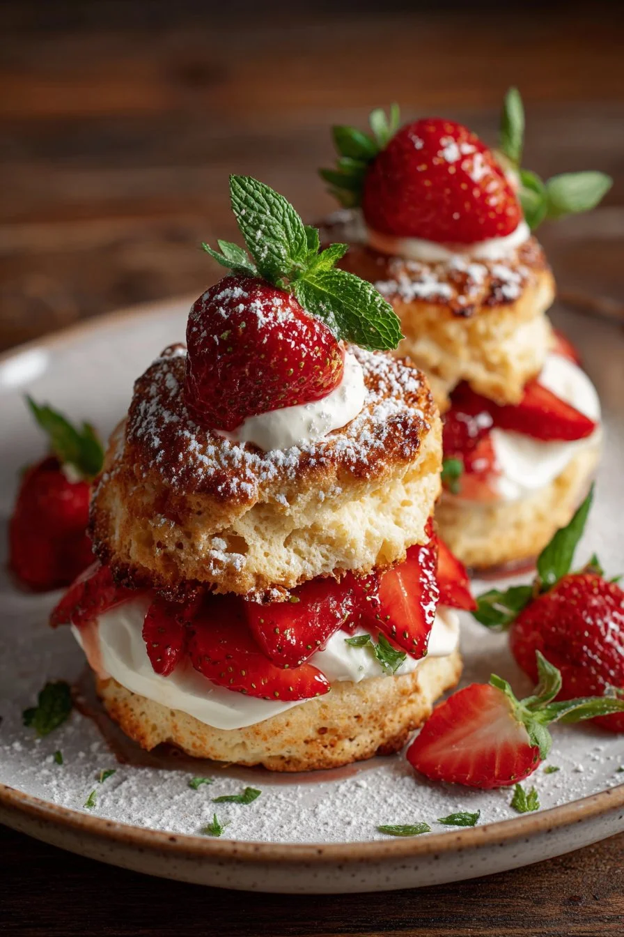 Strawberry Cheesecake Shortcakes Recipe