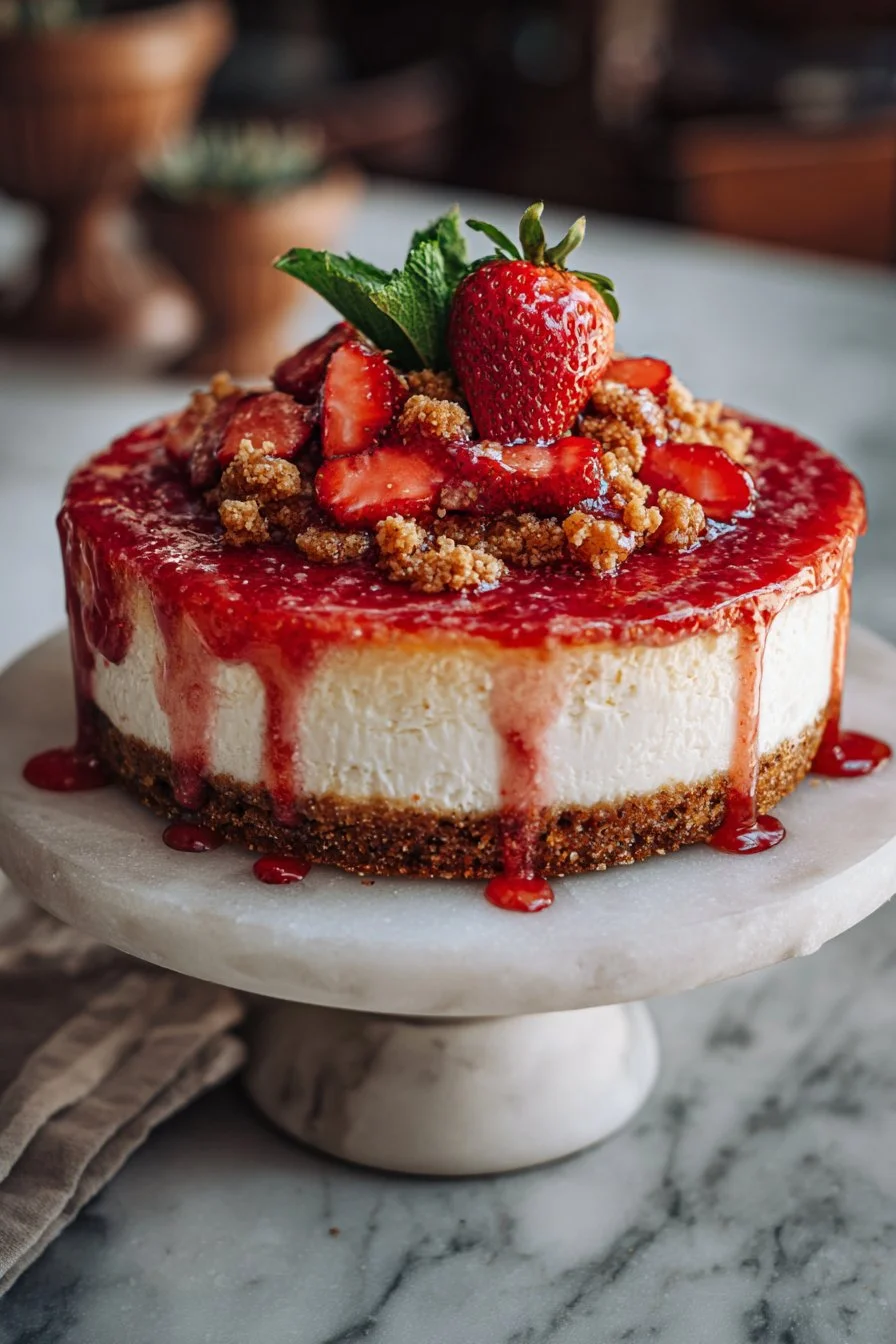 Strawberry Crunch Cheesecake