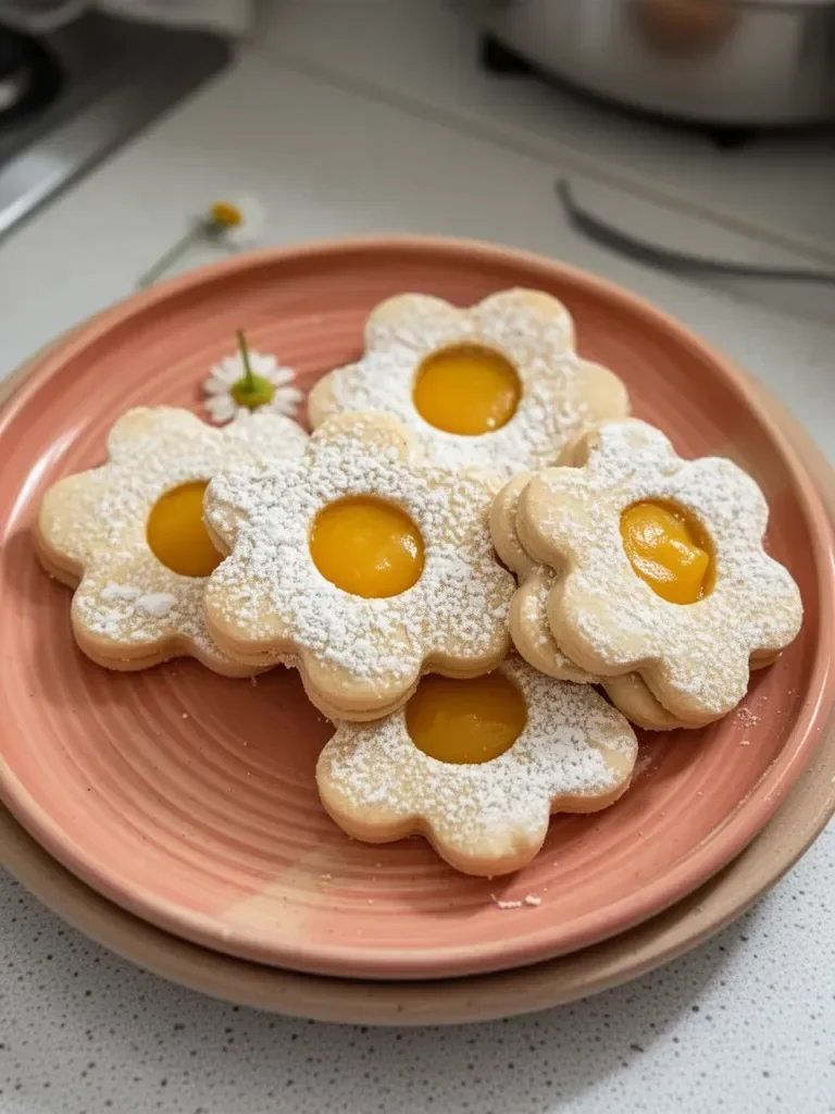 Vegan Lemon Curd Shortbread Cookies