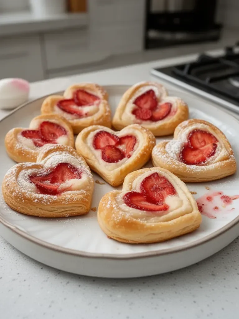 Vegan Strawberry Cream Danishes