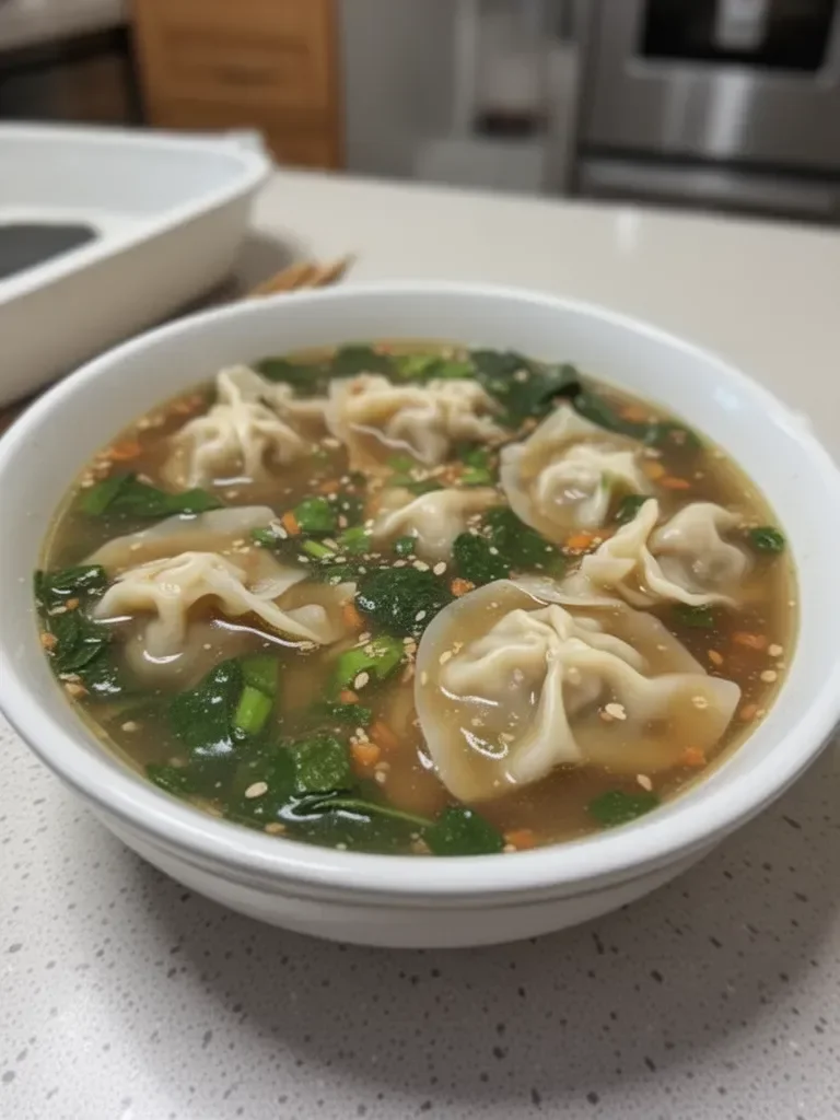 Warm and Comforting Homemade Wonton Soup in 30 Minutes