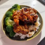20 Minute Pan Fried Korean Soy Garlic Chicken Thighs served on a plate