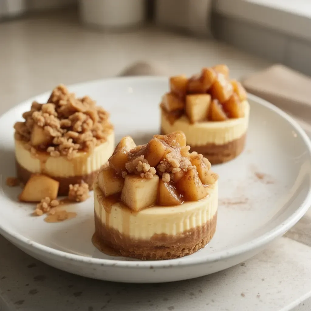 Apple Crisp Mini Cheesecakes