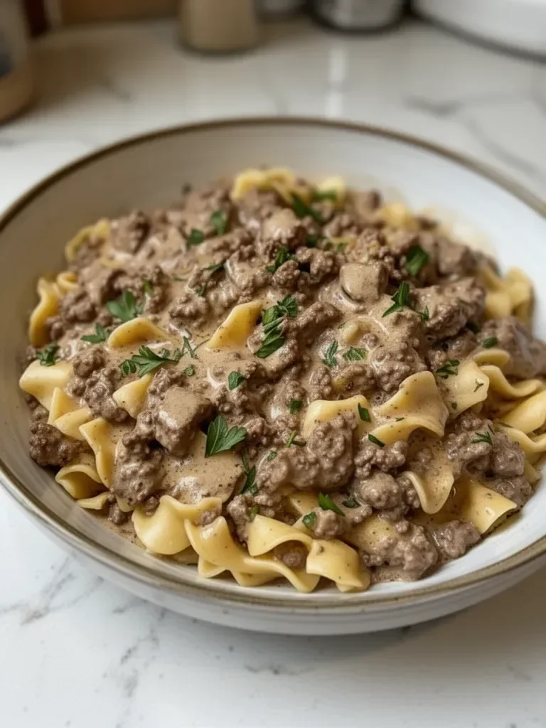 Beef Stroganoff with Ground Beef