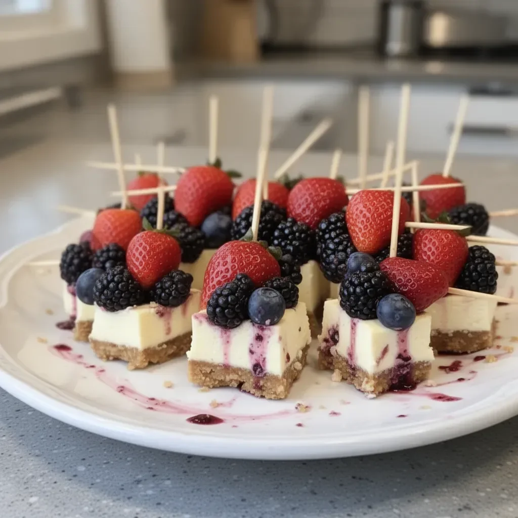 Berry Cheesecake Dessert Kabobs