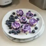Blueberry Swirl Yogurt Bites with fresh blueberries and creamy yogurt