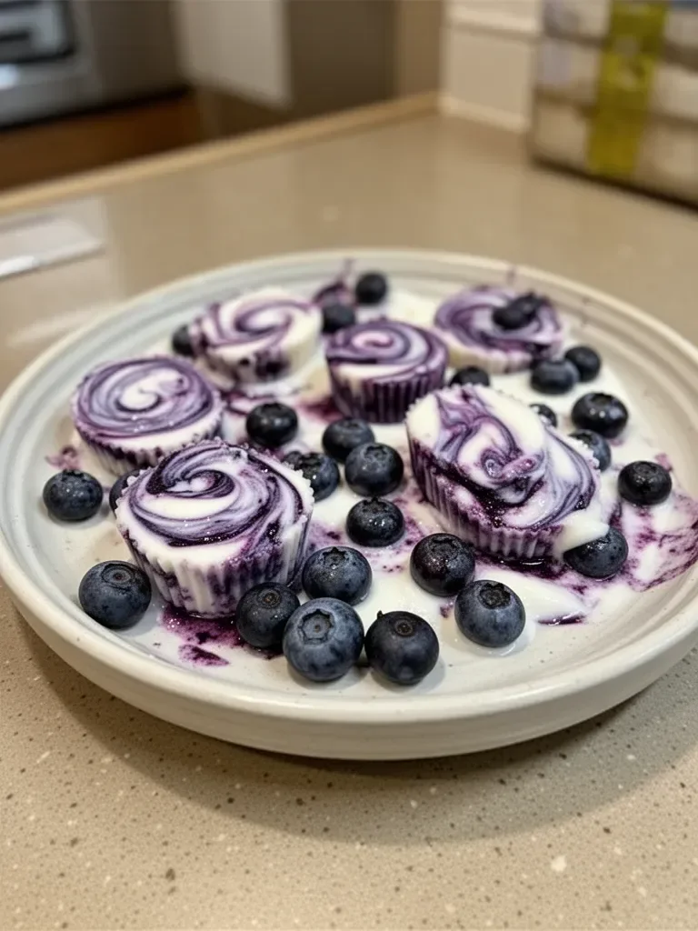 Blueberry Swirl Yogurt Bites