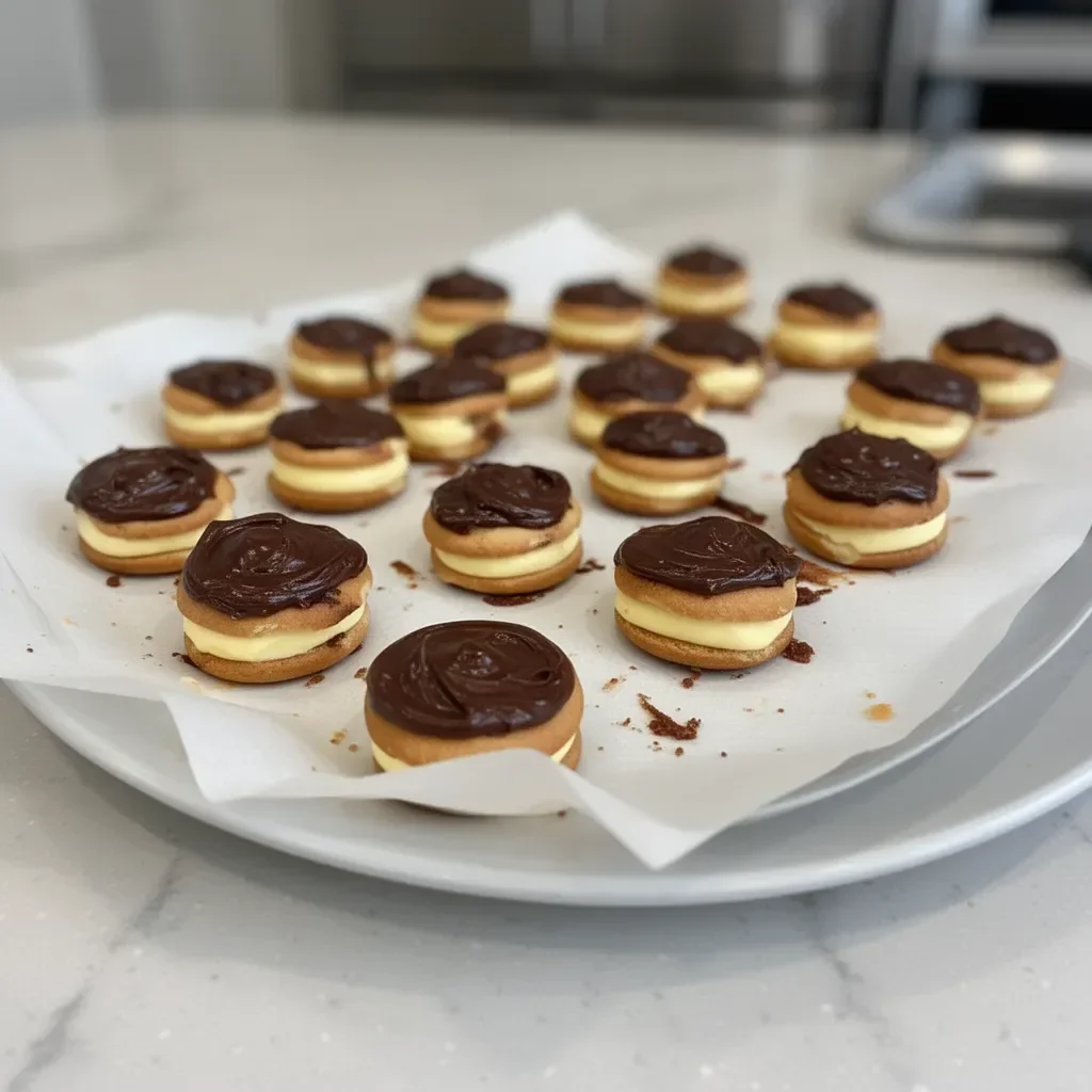 Boston Cream Pie Cookie Bites
