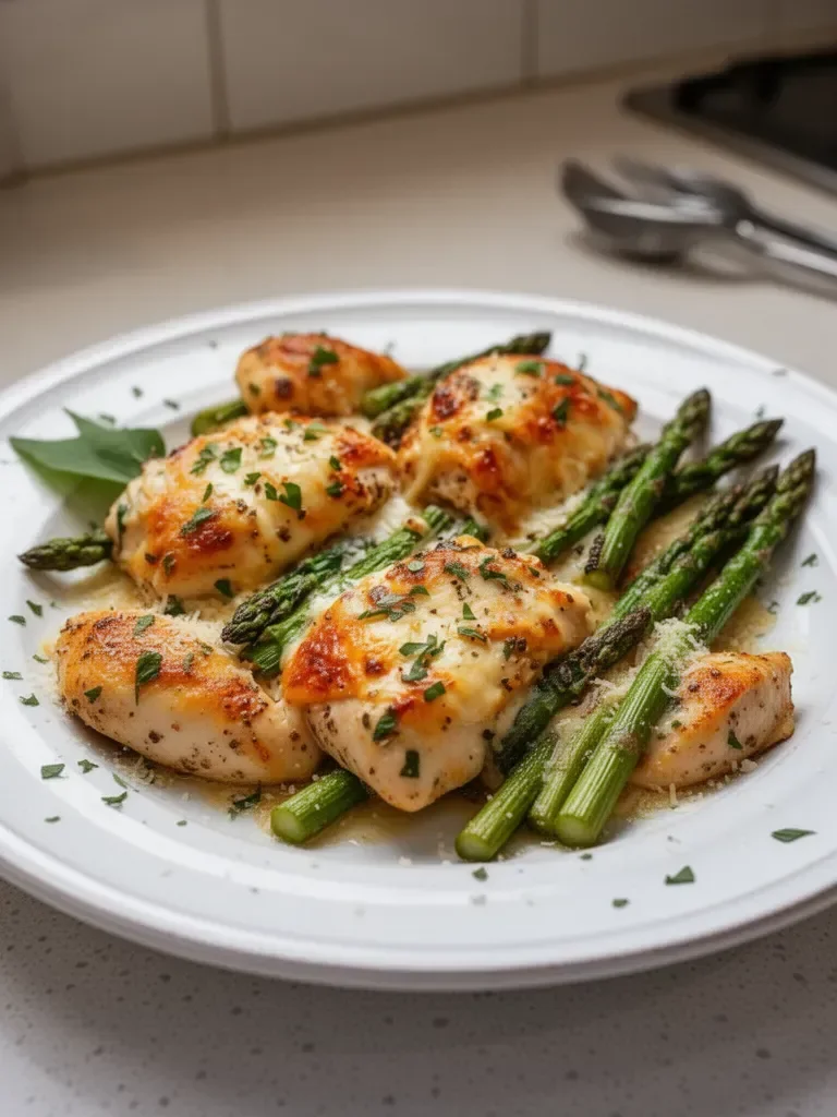 Caesar Chicken with Asparagus