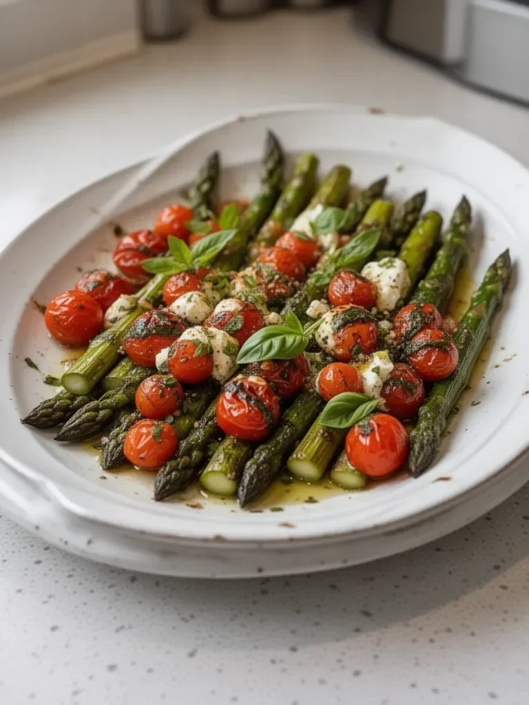Caprese Roasted Asparagus