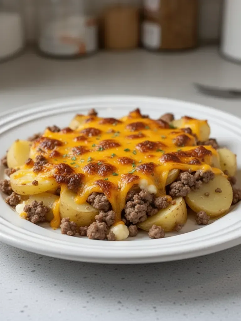 Cheesy Hamburger Potato Casserole