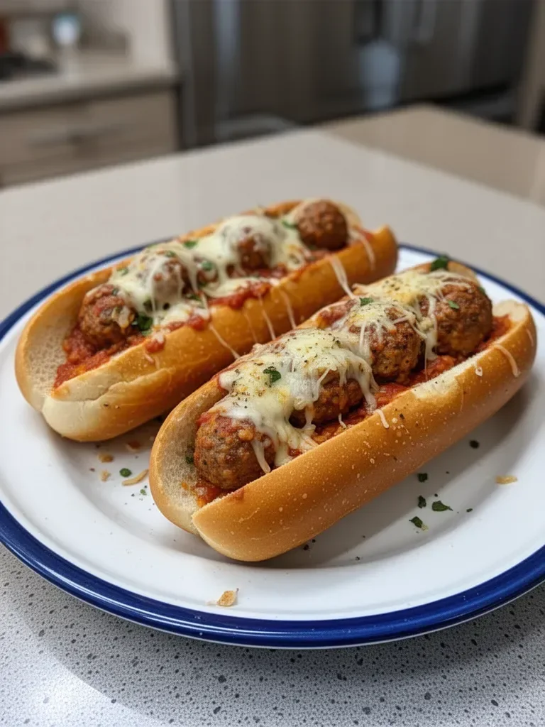 Cheesy Meatball Subs