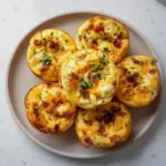 Cheesy muffin tin cottage cheese egg bites fresh out of the oven