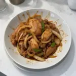 Delicious Chicken Bulgogi served with vegetables and rice