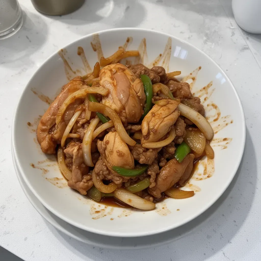Delicious Chicken Bulgogi served with vegetables and rice