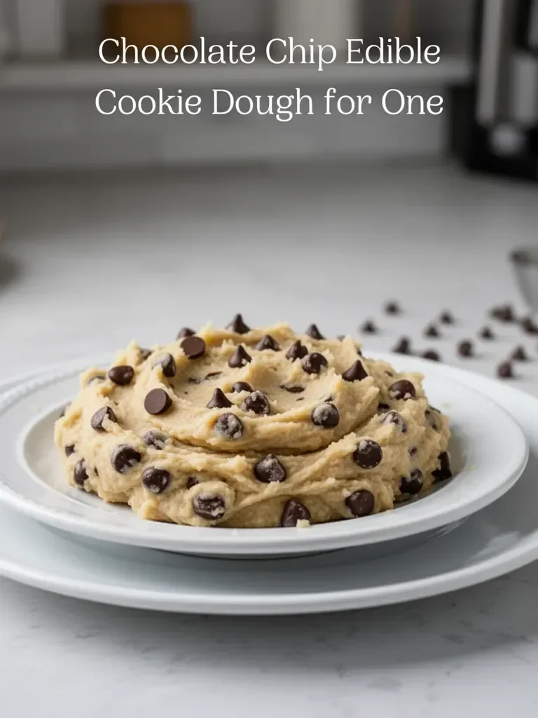 Chocolate chip edible cookie dough for one [3 variations]