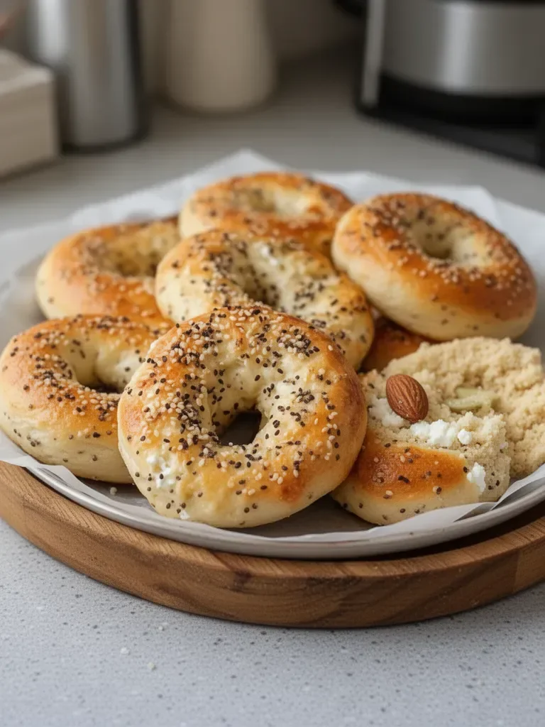 Cottage Cheese Bagels with Almond Flour