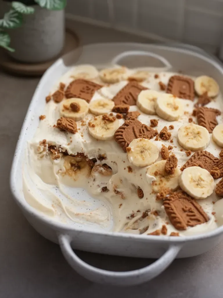 Creamy Biscoff Banana Pudding