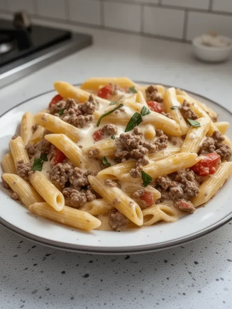 Creamy Rotel Pasta with Ground Beef for Cozy Weeknight Dinners