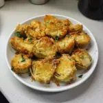 Crispy Parmesan artichoke hearts served as a tasty appetizer