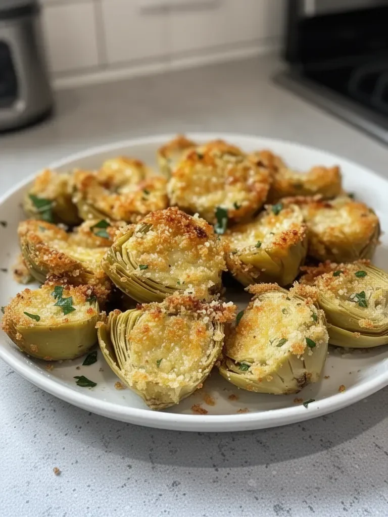 Crispy Parmesan Artichoke Hearts