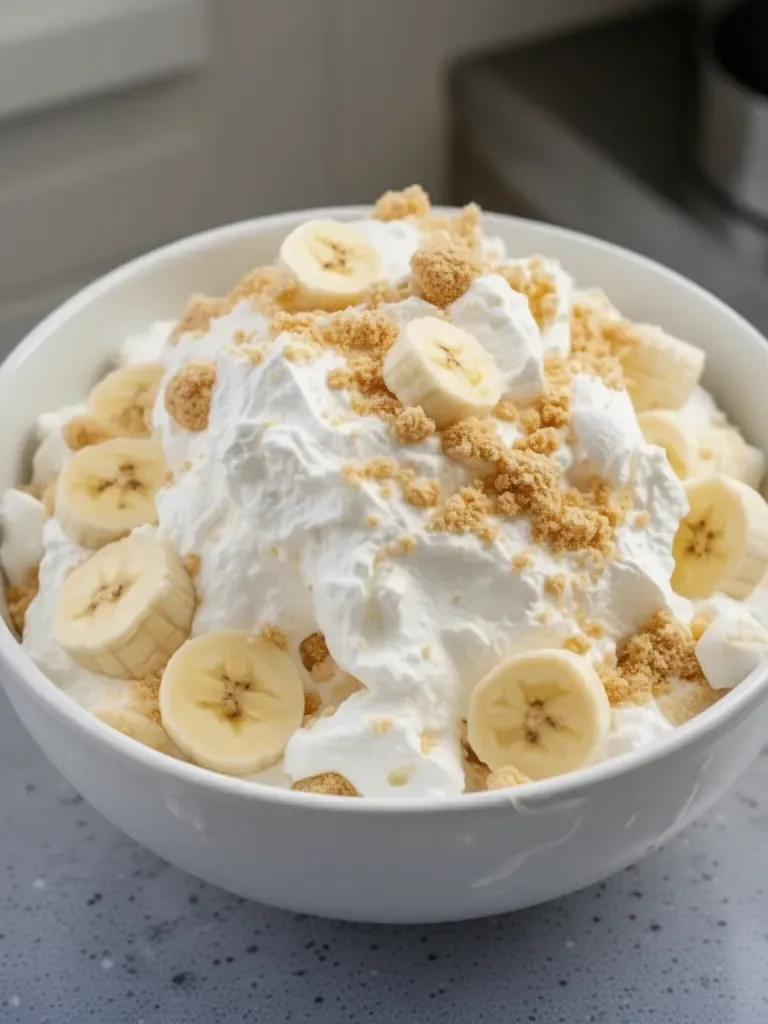 Easy Banana Pudding Fluff Salad