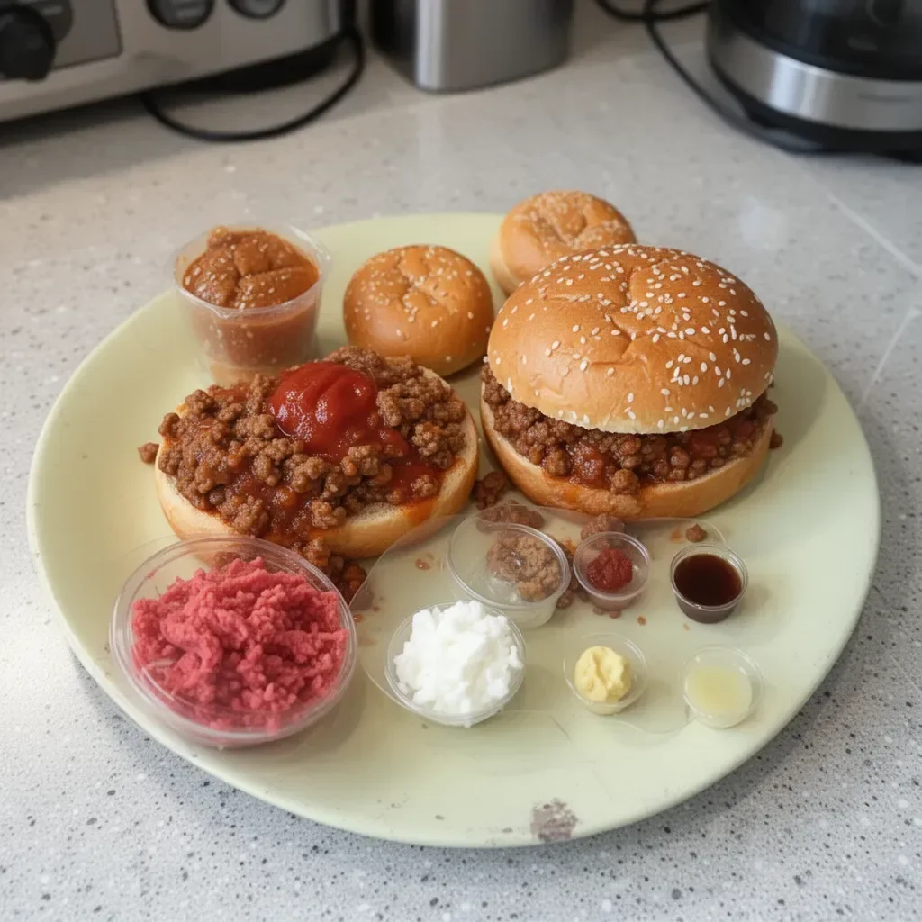 Delicious easy sloppy joes served on a bun with rich meat filling