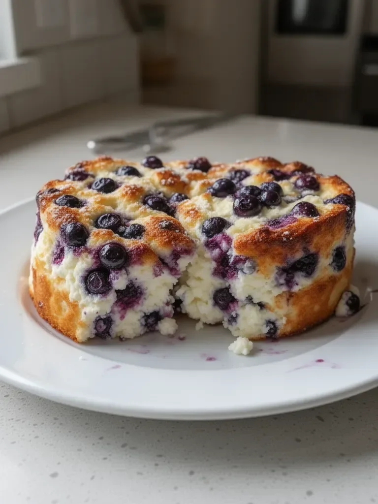Fluffy Cottage Cheese Blueberry Cloud Bread