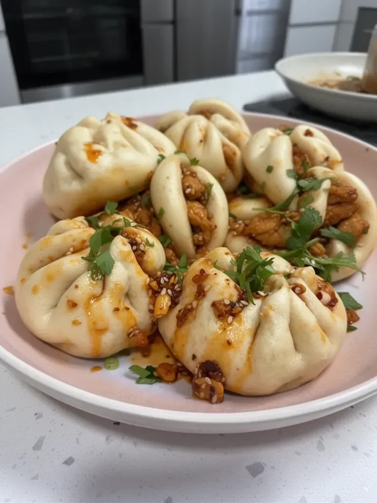 Korean Chicken Steamed Bao Buns