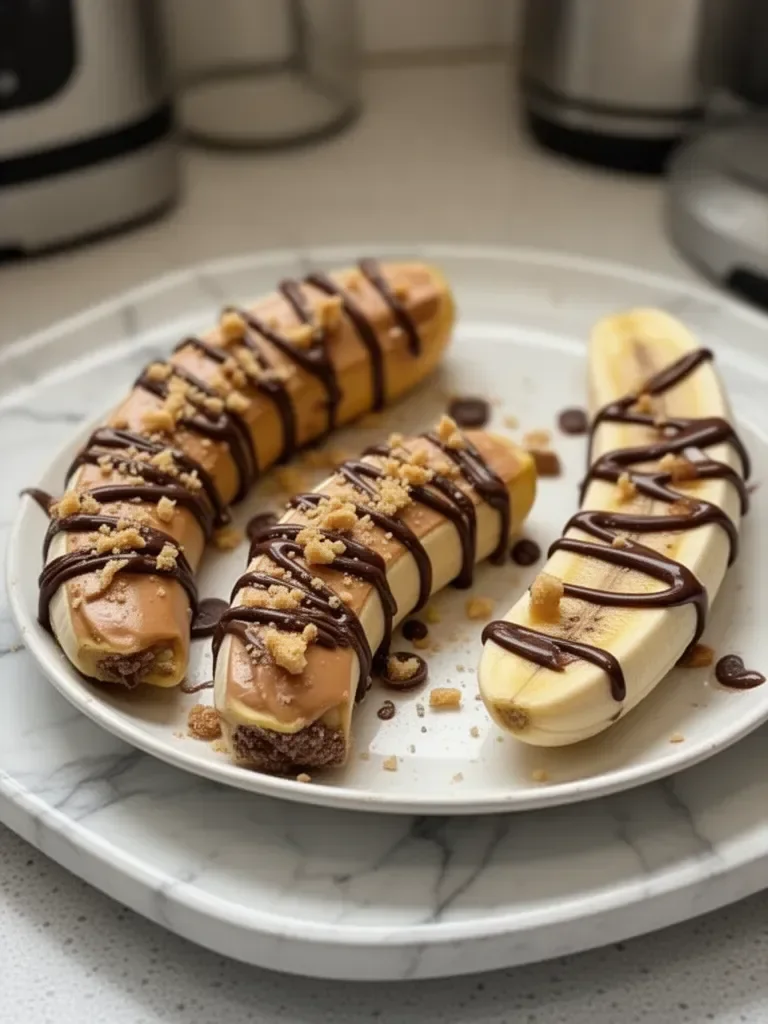 Low Calorie Frozen Banana Snickers