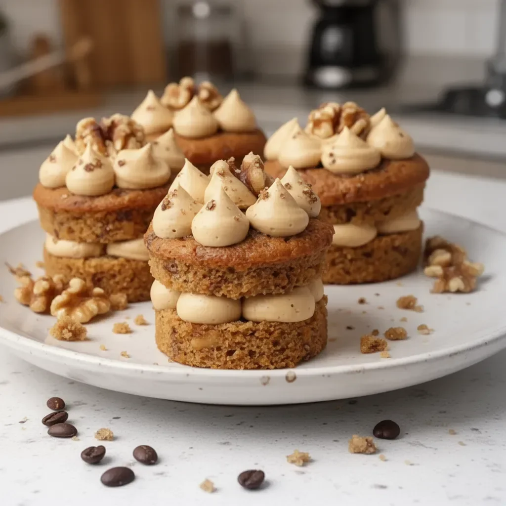 Mini Coffee and Walnut Cakes