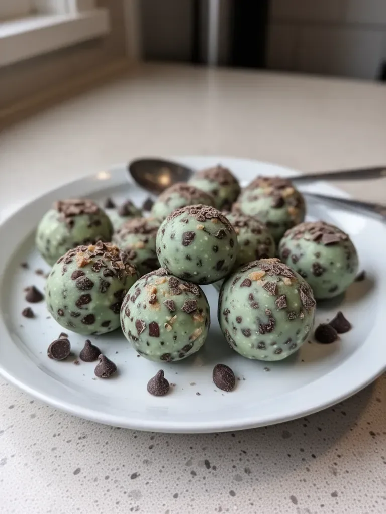 Mint Chocolate Chip Protein Balls