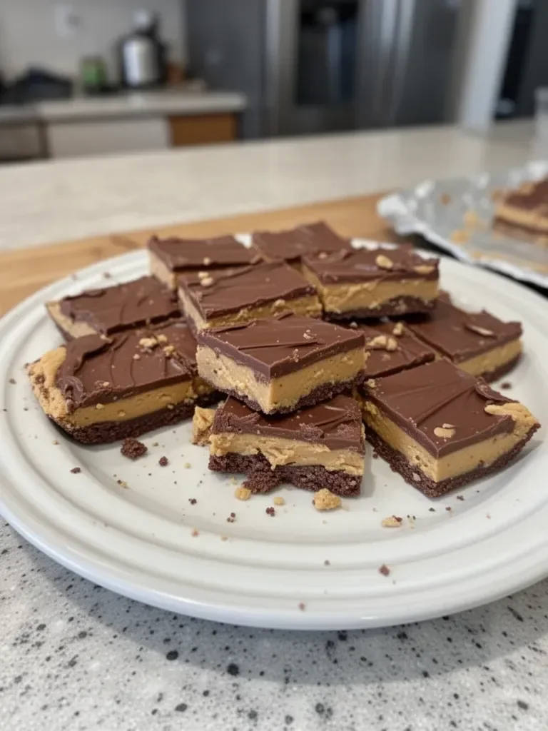 No Bake Chocolate Peanut Butter Bars