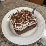 Delicious no-bake chocolate peanut butter mousse dessert in a glass