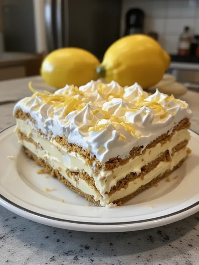 No-Bake Lemon Eclair Cake