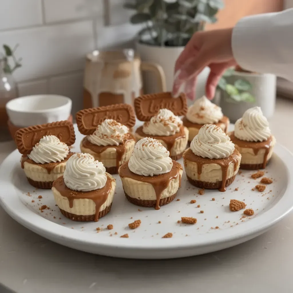 No-Bake Mini Biscoff Cheesecakes