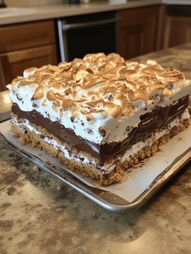 No Bake S'mores Cake