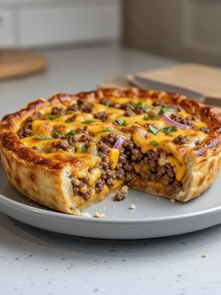 One-Pan Cheeseburger Pie Dinner