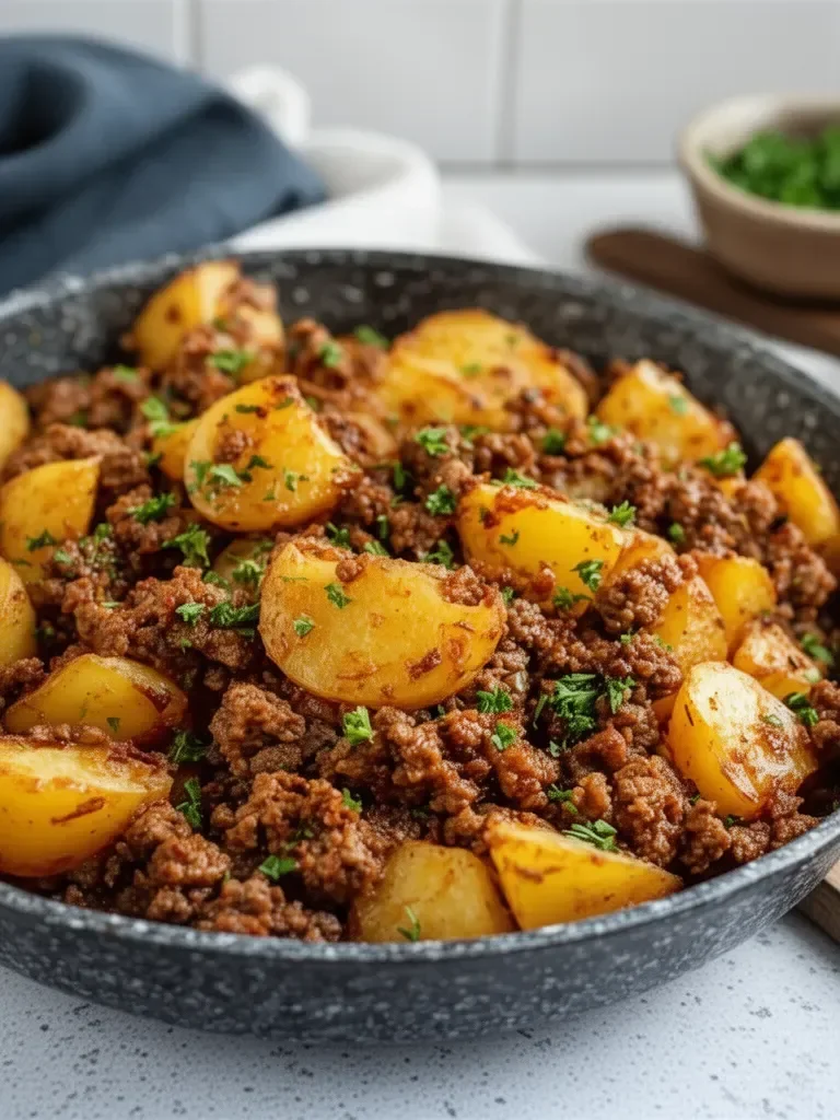 One-Pan Ground Beef and Potatoes